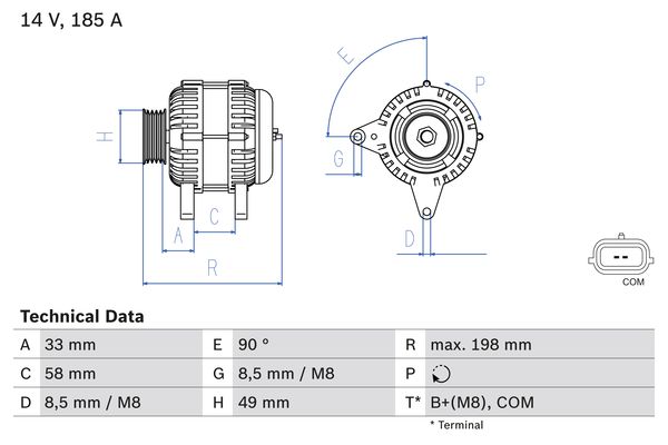 Alternatore - 0 986 083 560 BOSCH