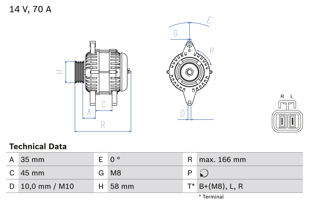 Alternator - 0 986 083 930 BOSCH