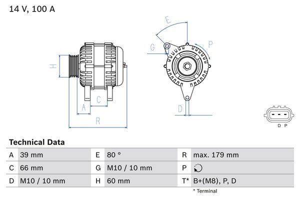 Alternatore - 0 986 083 970 BOSCH