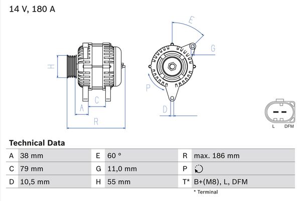 Generator - 0 986 084 140 BOSCH