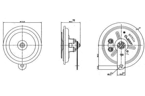Air Horn - 0 986 320 301 BOSCH
