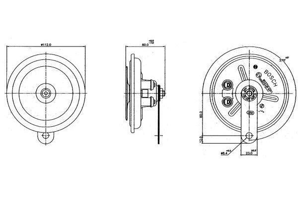 Air Horn - 0 986 320 301 BOSCH