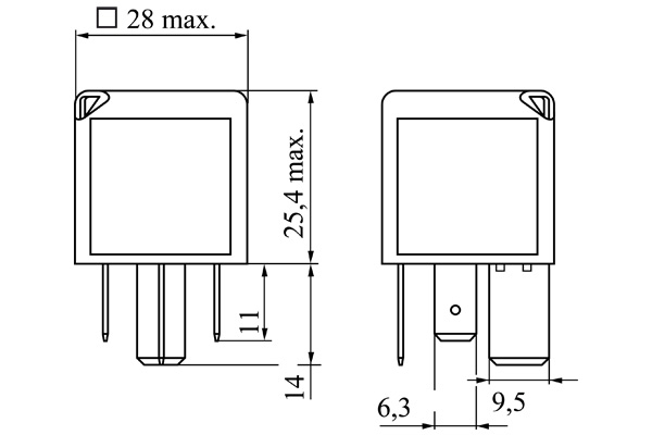 Relay, main current - 0 986 332 001 BOSCH