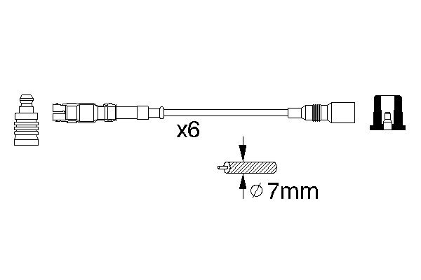 Ignition Cable Kit - 0 986 356 302 BOSCH