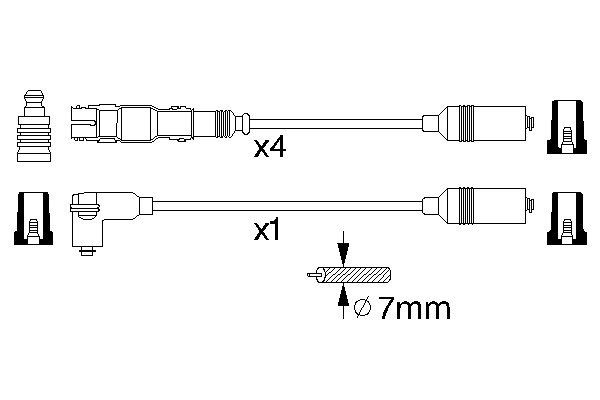 Zündleitungssatz - 0 986 356 304 BOSCH