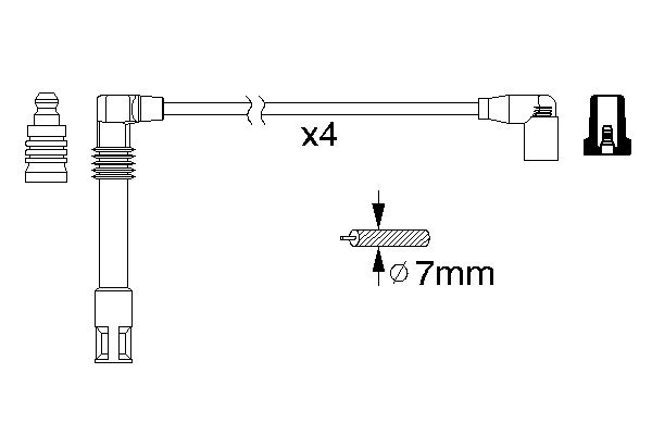 Ignition Cable Kit - 0 986 356 305 BOSCH