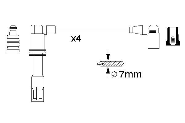 Ignition Cable Kit - 0 986 356 308 BOSCH