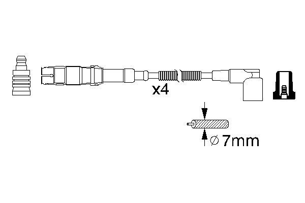 Ignition Cable Kit - 0 986 356 310 BOSCH