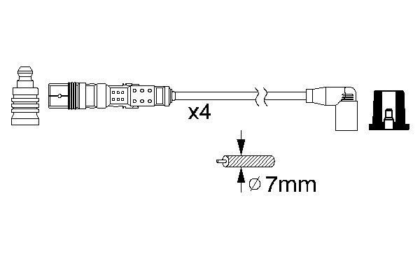 Ignition Cable Kit - 0 986 356 312 BOSCH