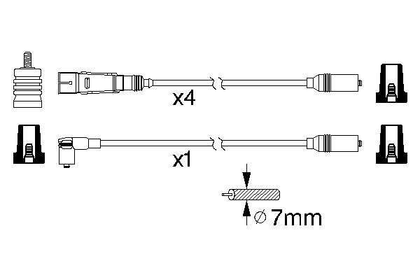 Ignition Cable Kit - 0 986 356 317 BOSCH