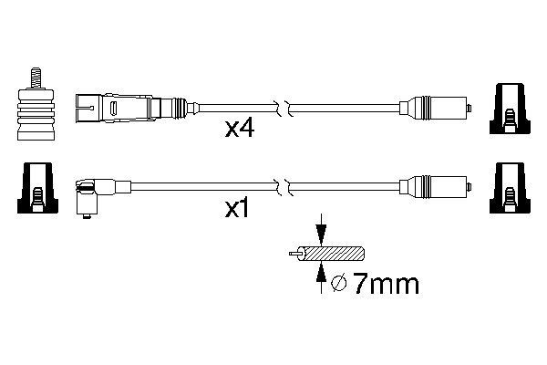 Ignition Cable Kit - 0 986 356 317 BOSCH