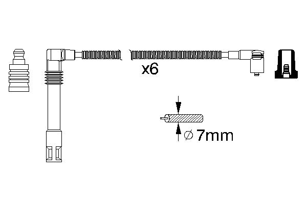 Ignition Cable Kit - 0 986 356 321 BOSCH