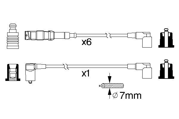 Ignition Cable Kit - 0 986 356 332 BOSCH