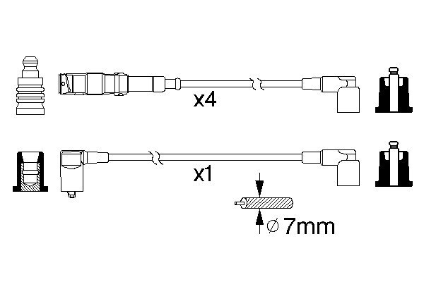 Ignition Cable Kit - 0 986 356 333 BOSCH