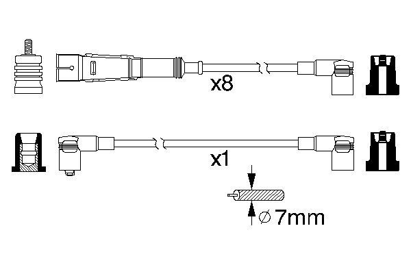 Ignition Cable Kit - 0 986 356 334 BOSCH