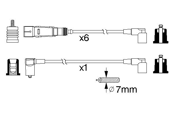 Ignition Cable Kit - 0 986 356 335 BOSCH