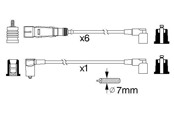 Ignition Cable Kit - 0 986 356 335 BOSCH