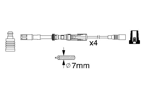 Ignition Cable Kit - 0 986 356 337 BOSCH