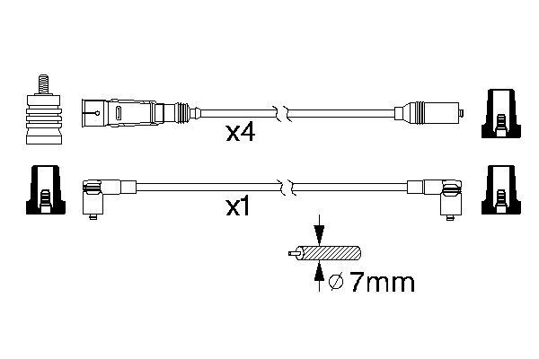 Ignition Cable Kit - 0 986 356 338 BOSCH