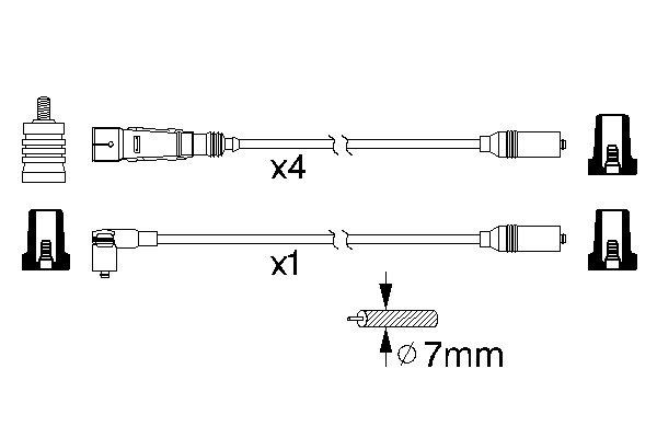Ignition Cable Kit - 0 986 356 339 BOSCH
