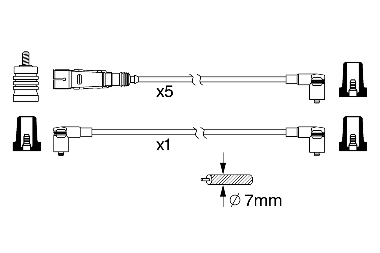 Ignition Cable Kit - 0 986 356 340 BOSCH