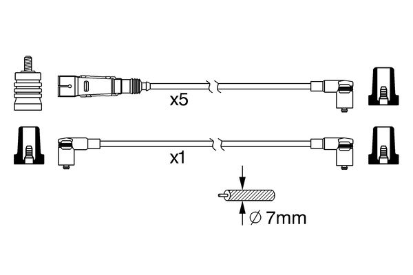 Ignition Cable Kit - 0 986 356 340 BOSCH