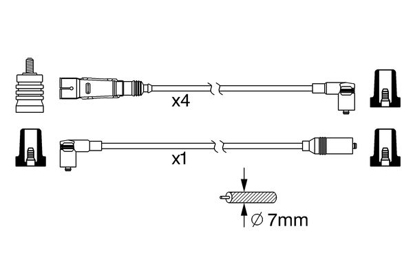 Ignition Cable Kit - 0 986 356 342 BOSCH