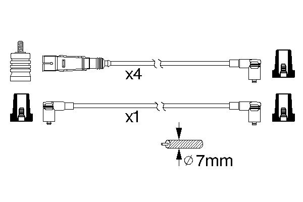 Ignition Cable Kit - 0 986 356 343 BOSCH