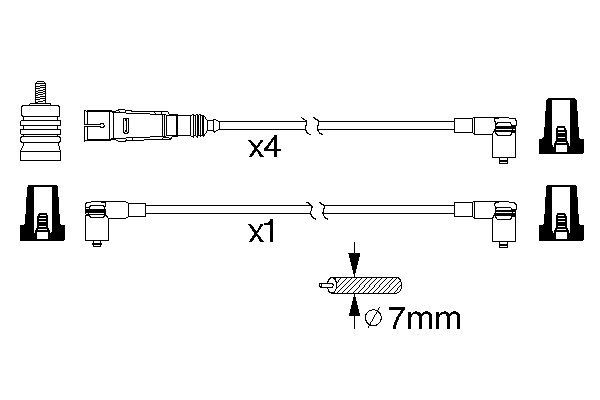 Ignition Cable Kit - 0 986 356 343 BOSCH