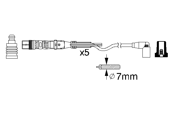 Ignition Cable Kit - 0 986 356 349 BOSCH