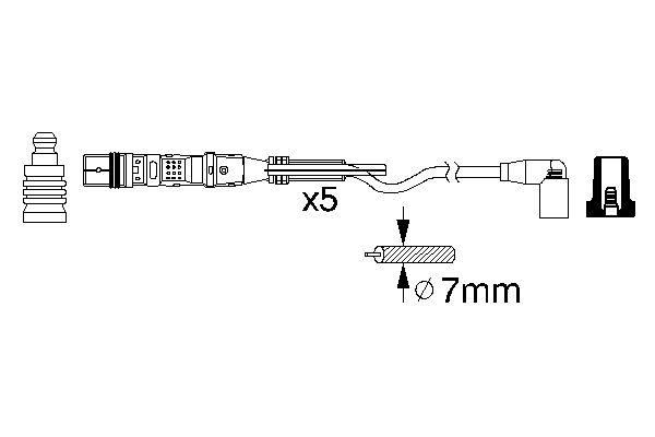 Ignition Cable Kit - 0 986 356 349 BOSCH