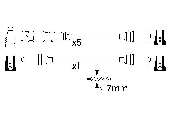 Ignition Cable Kit - 0 986 356 350 BOSCH
