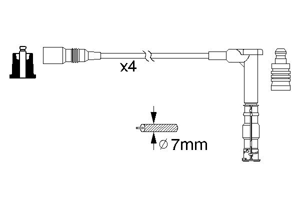 Ignition Cable Kit - 0 986 356 351 BOSCH