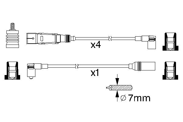 Ignition Cable Kit - 0 986 356 355 BOSCH