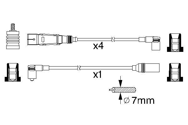 Ignition Cable Kit - 0 986 356 355 BOSCH