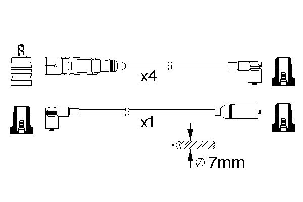Ignition Cable Kit - 0 986 356 358 BOSCH