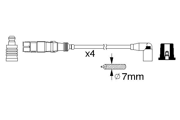 Ignition Cable Kit - 0 986 356 359 BOSCH