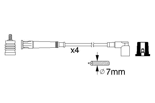 Ignition Cable Kit - 0 986 356 361 BOSCH