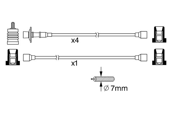 Ignition Cable Kit - 0 986 356 370 BOSCH