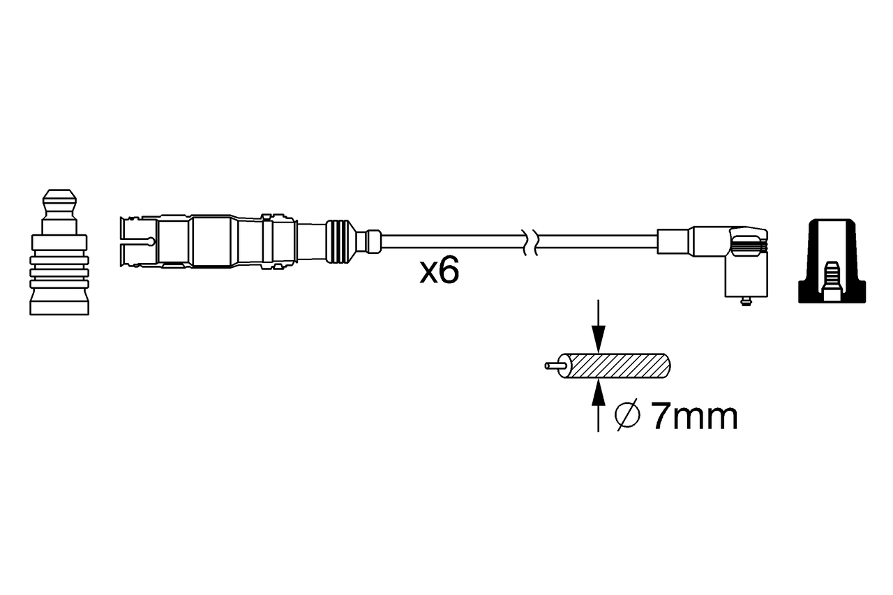 Ignition Cable Kit - 0 986 356 384 BOSCH