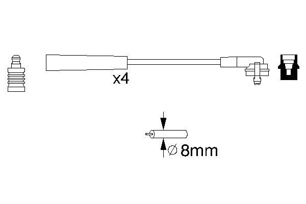 Ignition Cable Kit - 0 986 356 700 BOSCH
