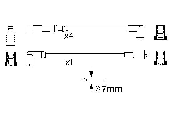 Kit cavi accensione - 0 986 356 702 BOSCH