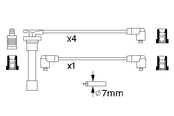 Ignition Cable Kit - 0 986 356 703 BOSCH