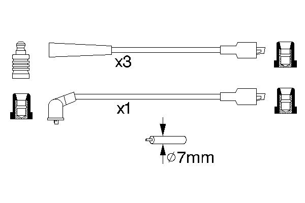 Ignition Cable Kit - 0 986 356 710 BOSCH