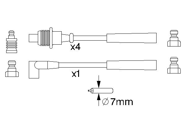 Ignition Cable Kit - 0 986 356 715 BOSCH