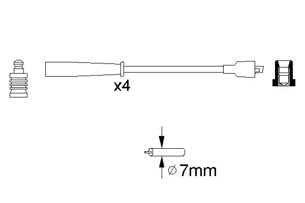 Ignition Cable Kit - 0 986 356 716 BOSCH