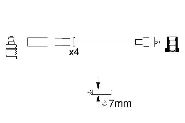 Ignition Cable Kit - 0 986 356 716 BOSCH