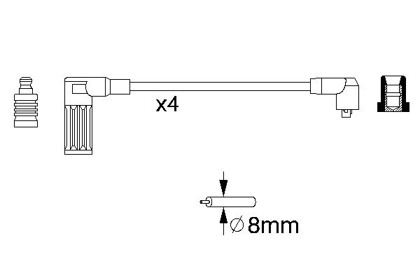 Ignition Cable Kit - 0 986 356 717 BOSCH