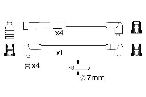 Ignition Cable Kit - 0 986 356 719 BOSCH