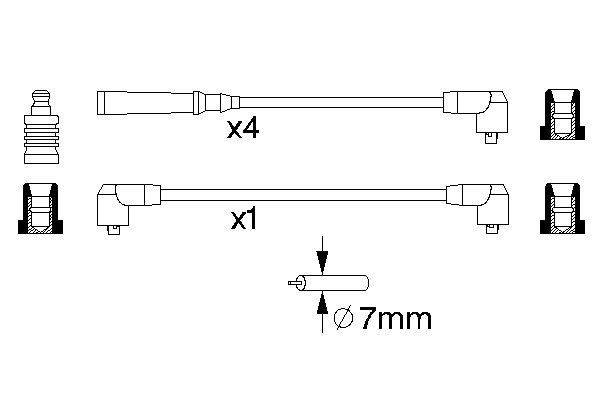 Ignition Cable Kit - 0 986 356 720 BOSCH